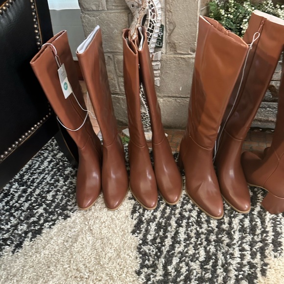 Nwt a new day mid calf brown heeled boots in all sizes - Picture 2 of 6